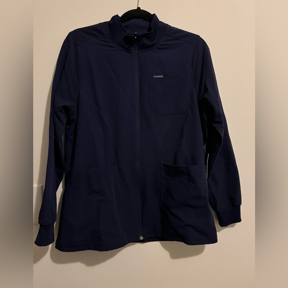 Jaanuu - Women's Navy Classic Scrub Jacket 2.0 (C94070) NWT Size Small